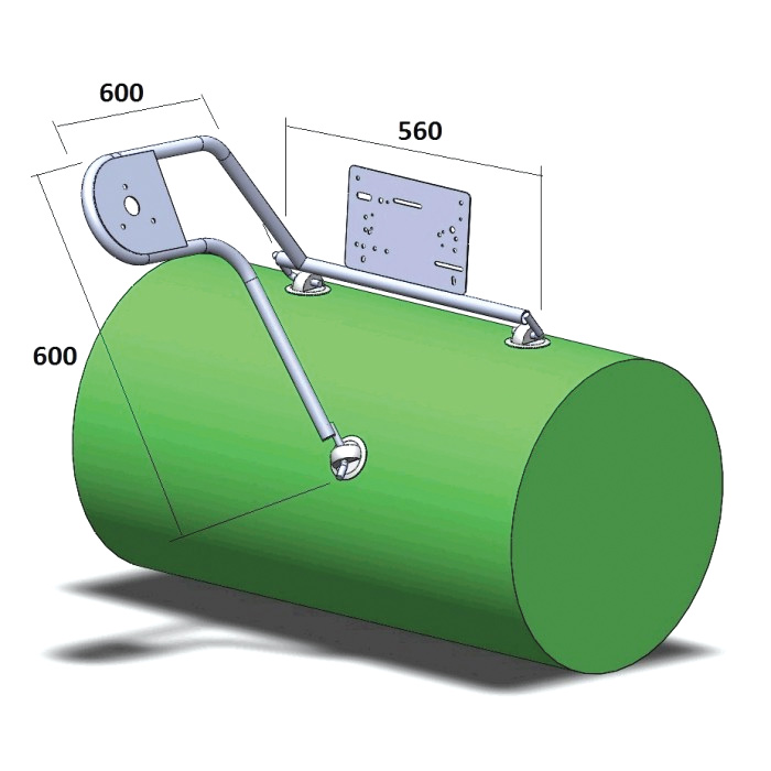 Стойка рулевая с креплением на баллон надувной лодки 25мм в Ставрополе