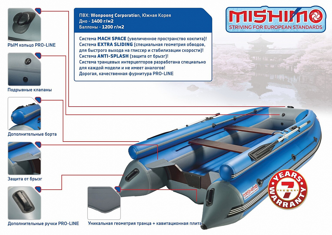 Лодка MISHIMO FAMILY LITE DF 370 в Ставрополе