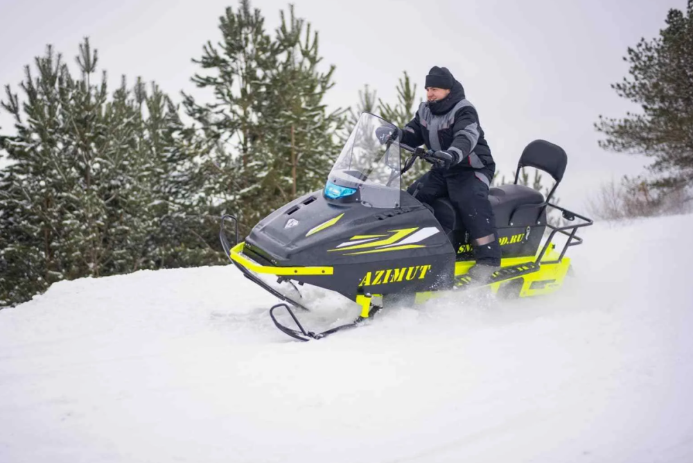 Миниснегоход Бурлак Азимут 24 л.с. , эл.запуск, реверс, тормоз гидравл, капот черный в Ставрополе