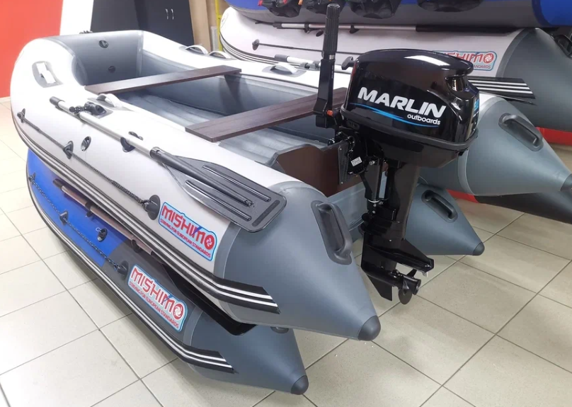 КОМПЛЕКТ ЛОДКА MISHIMO LITE 335 + МОТОР 9,8 Л.С. в Ставрополе