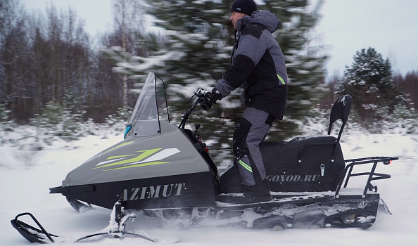 Миниснегоход Бурлак Азимут 20 л.с. , эл.запуск, реверс, тормоз гидравл, капот серый в Ставрополе