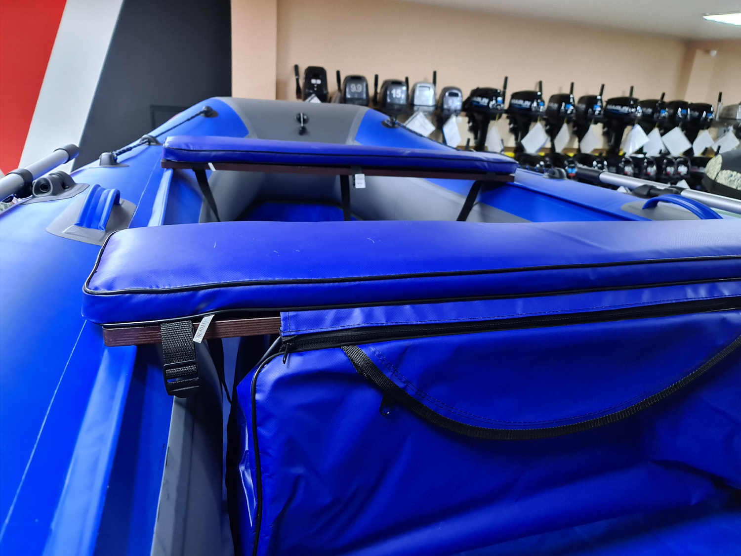 КОМПЛЕКТ МЯГКИХ НАКЛАДОК С СУМКОЙ ДЛЯ ЛОДОК 110Х20 СИНИЙ в Ставрополе