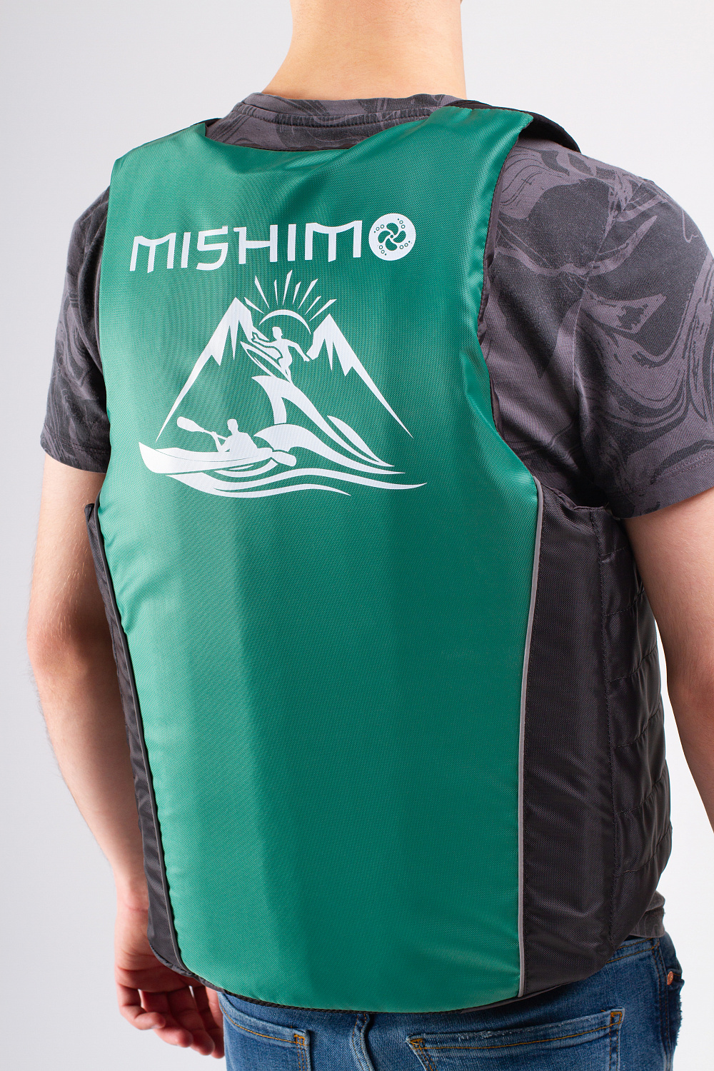 Жилет спасательный MISHIMO PRO Премиум качества Черно-зеленый в Ставрополе