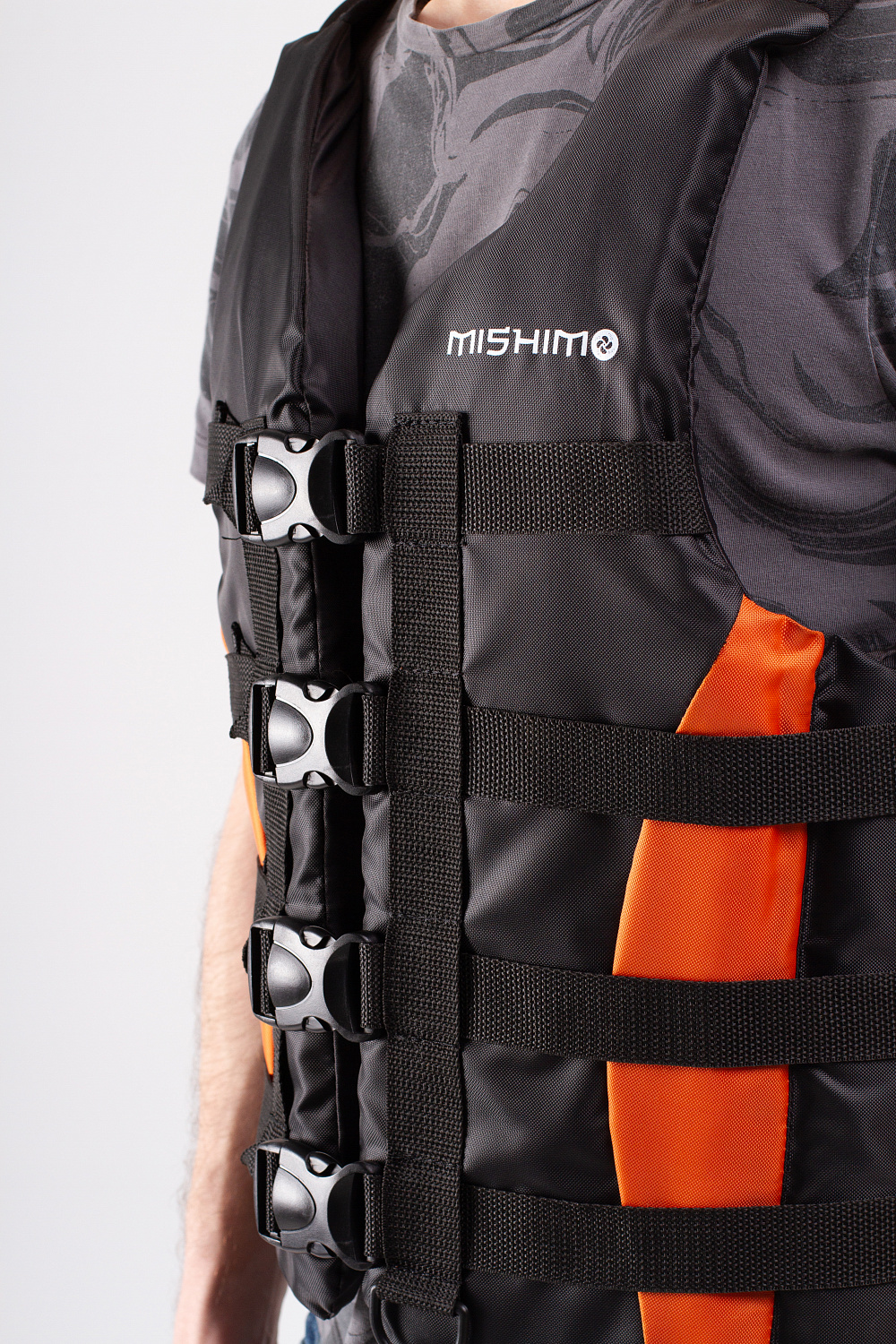 Жилет спасательный MISHIMO PRO Премиум качества Черно-оранжевый в Ставрополе